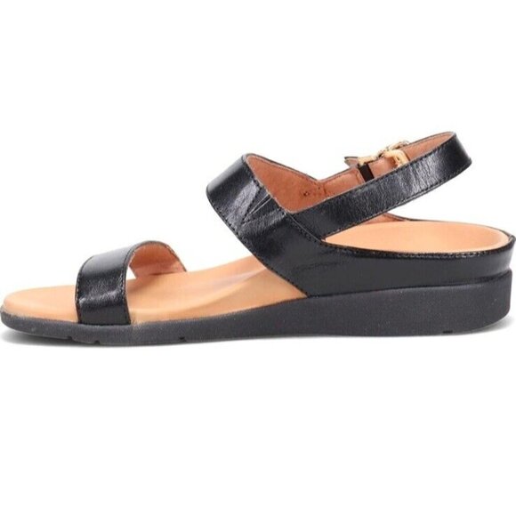 Strive Sandal Womens 9.5-10 Black Leather Arch Support New - Picture 4 of 8